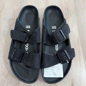 new BIRKENSTOCK 40 Narrow 9 - 9.5 Arizona Exquisite Sandals Black discontinued